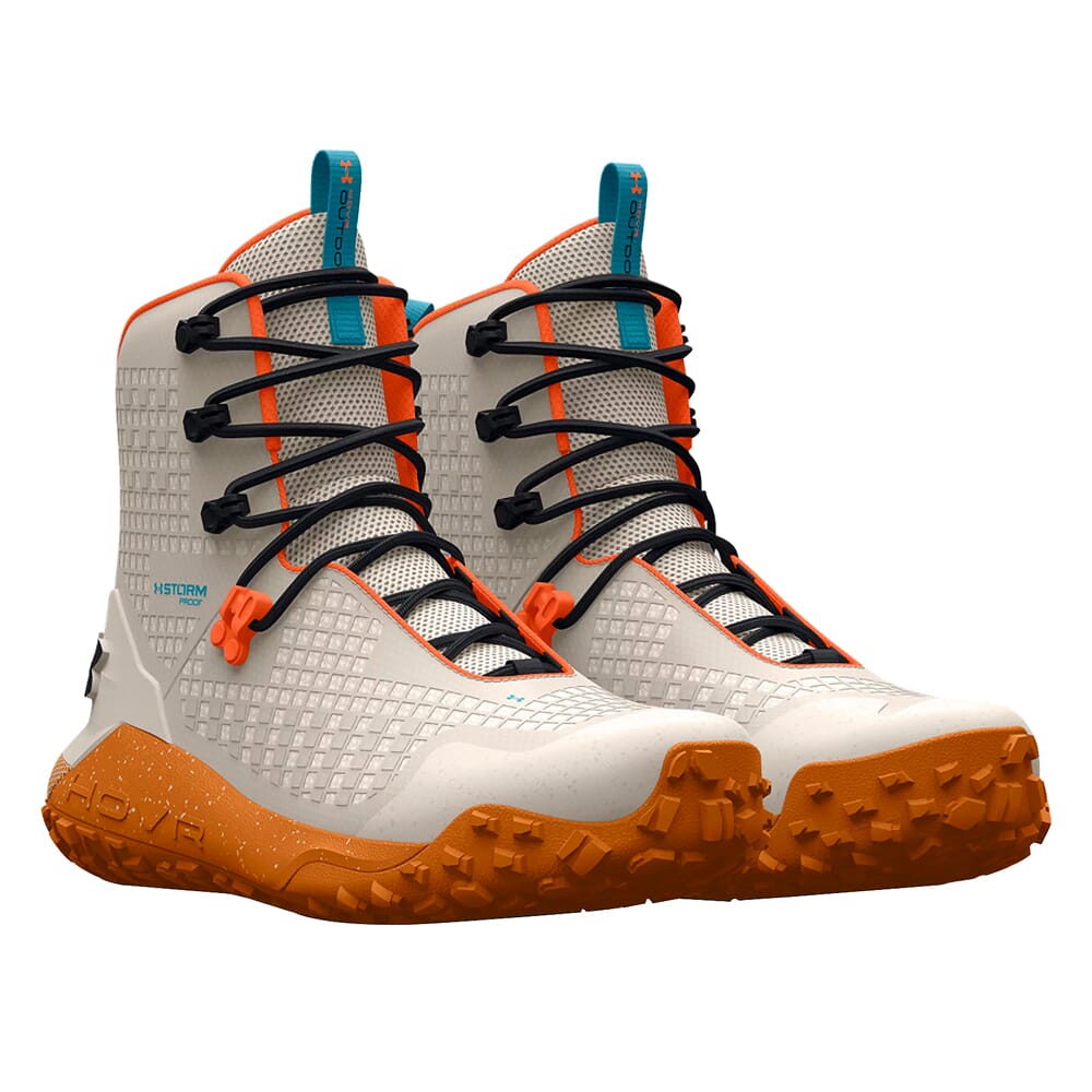 Under Armour Whitetail HOVR Dawn 2.0 Waterproof Boots Fog/Honey Orange/Black 3025573-100, 15 - Under Armour