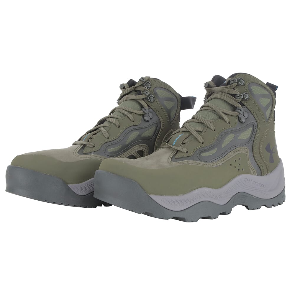Under Armour Charged Raider Mid WP Boots Marine ODG/Brq Grn/Black 3024265-300, 7 - Under Armour