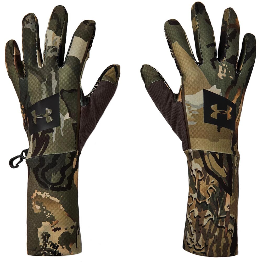 Under Armour Men's SC Hunt Glove Liner UA Forest 2.0 Camo/Tmbr/Black 1318573-988 in Ua Forest Camo, L