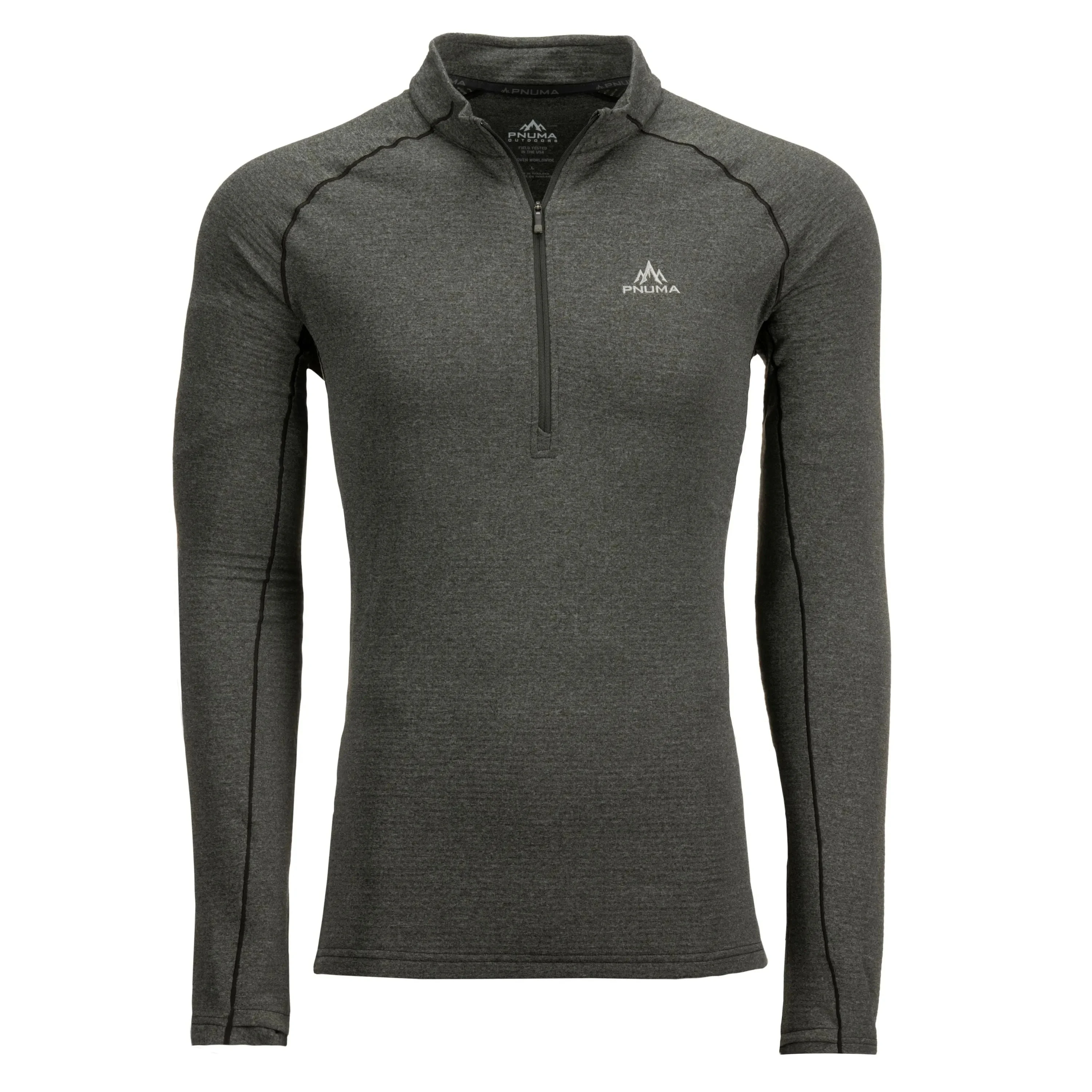Pnuma Outdoors Base Haven 1/4 Zip Pullover Beluga P308B Top, 2XL - Pnuma Outdoors