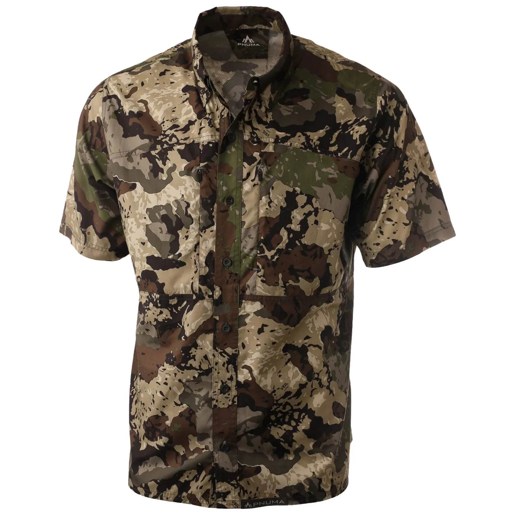 Pnuma Outdoors Short Sleeve Shooting Shirt Caza PSSSSC in Veil Caza, Medium - Pnuma Outdoors