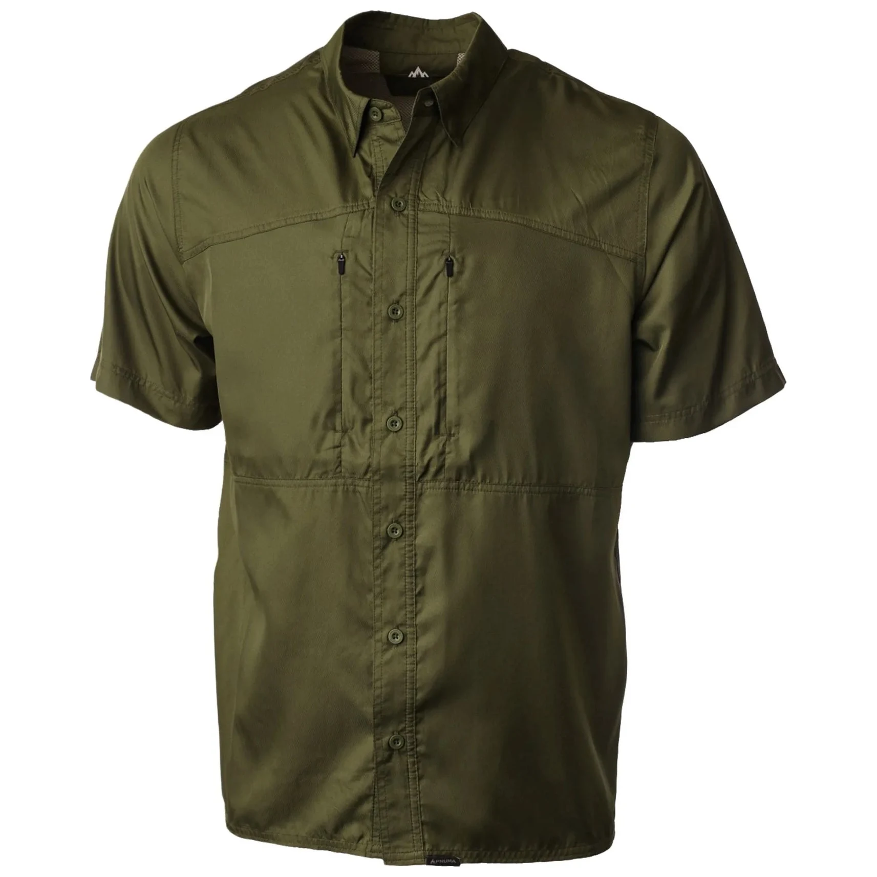Pnuma Outdoors Short Sleeve Shooting Shirt Dark Olive PSSSSCY, Small - Pnuma Outdoors