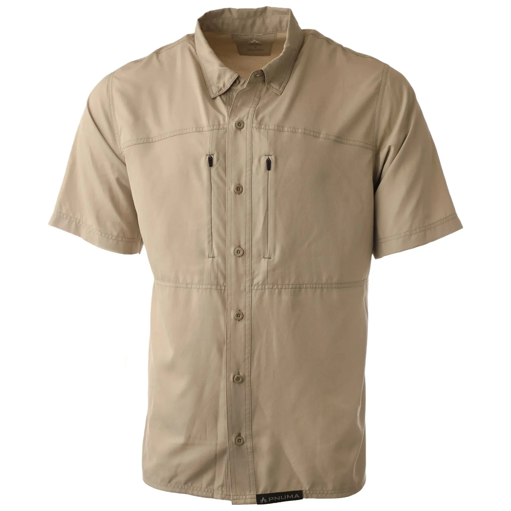 Pnuma Outdoors Short Sleeve Shooting Shirt Desert Tan PSSSSG, 2XL - Pnuma Outdoors