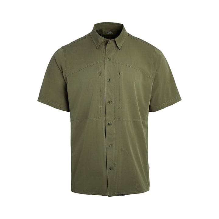 Pnuma Outdoors Shooter Shirt Short Sleeve Savage Green SS-SS-SG, Large - Pnuma Outdoors