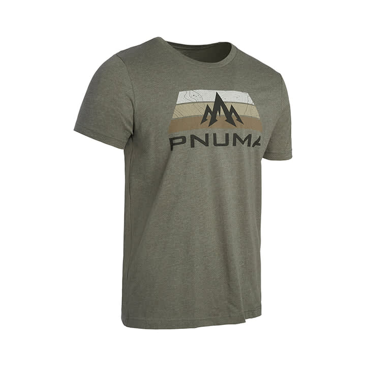 Pnuma Outdoors Topo Logo T-Shirt Shirt Green SS-SS-TP-GN, 3XL - Pnuma Outdoors