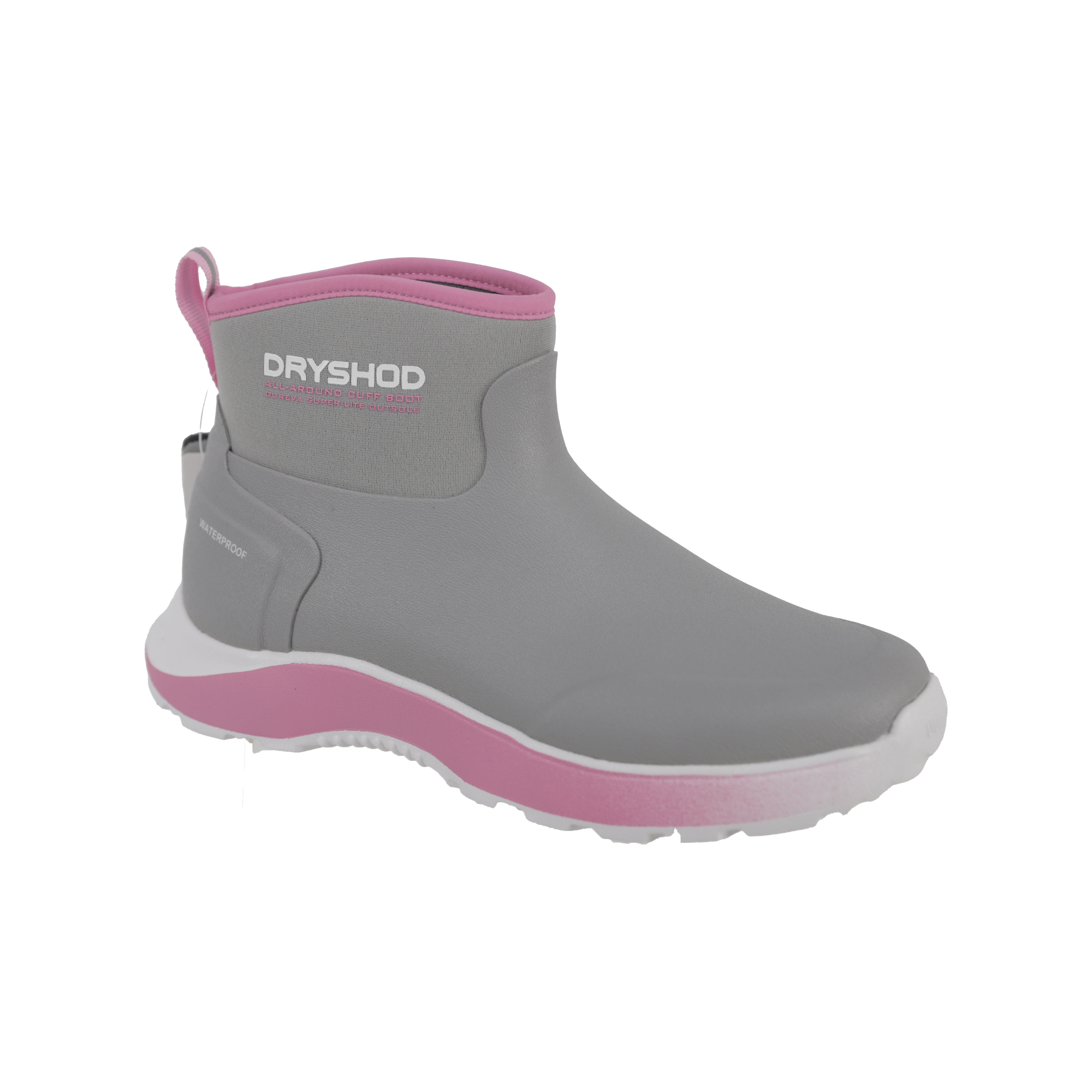 Dryshod Evalusion All-Around Cuff Light Grey/Pink Women's Boots EVA-WC-LGY in Gray/pink, 8 - Dryshod