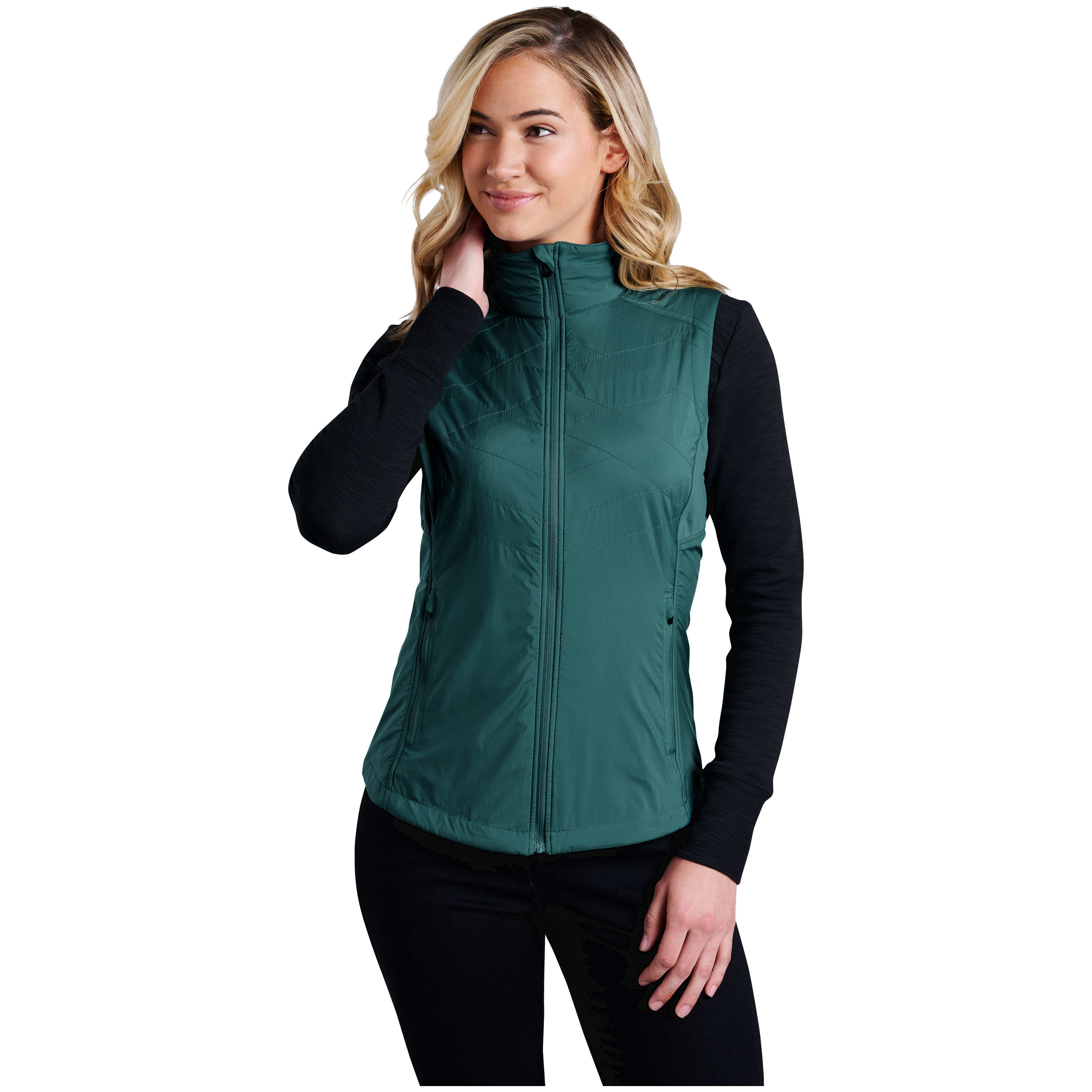 kuhl clothing Kuhl The One Vest Spruce Women's 2189-SR-W in Blue/green, XS - kuhl clothing
