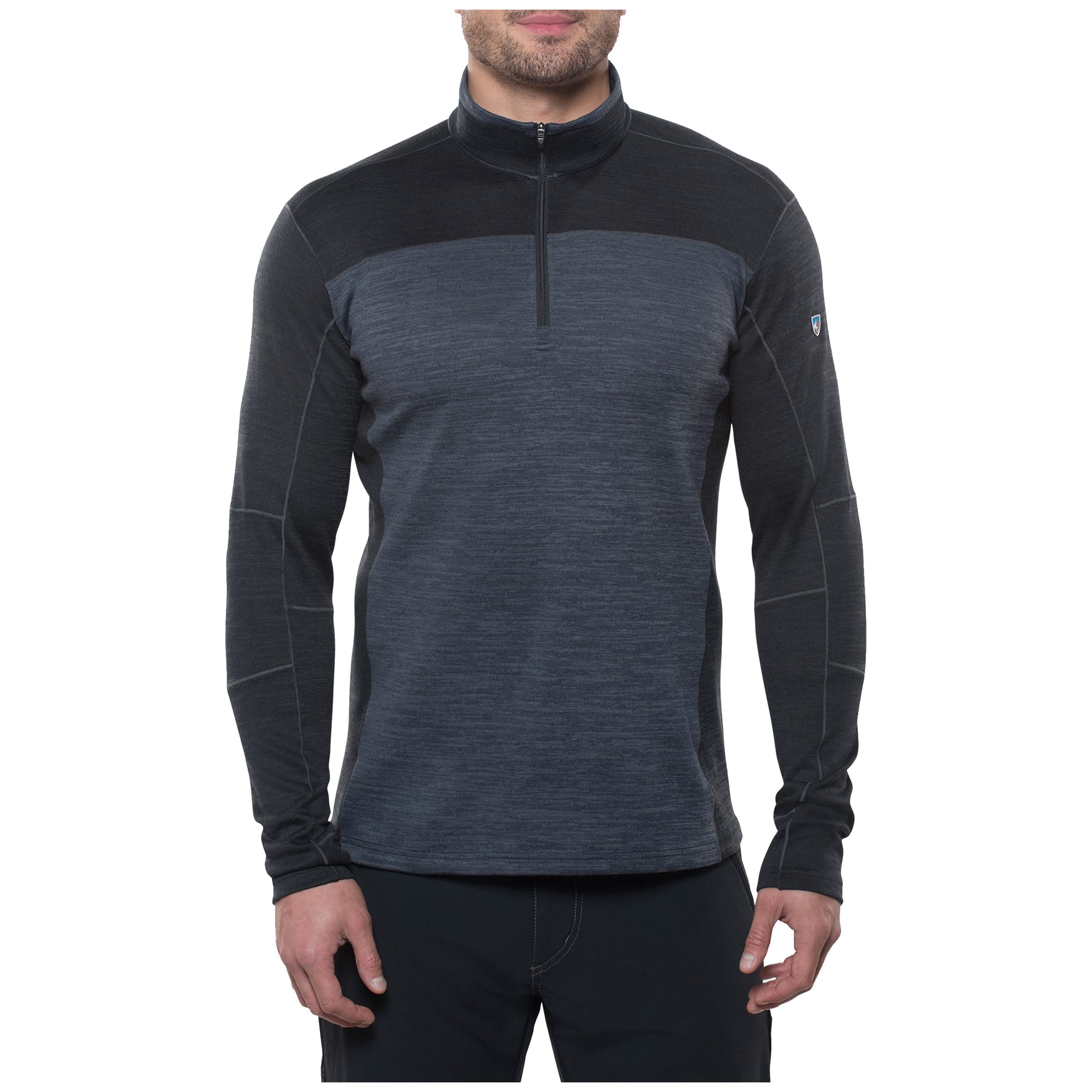 kuhl clothing Kuhl Ryzer 1/4 Zip Sweater Black/ Koal Men's 3112-BKO-M, XXL - kuhl clothing