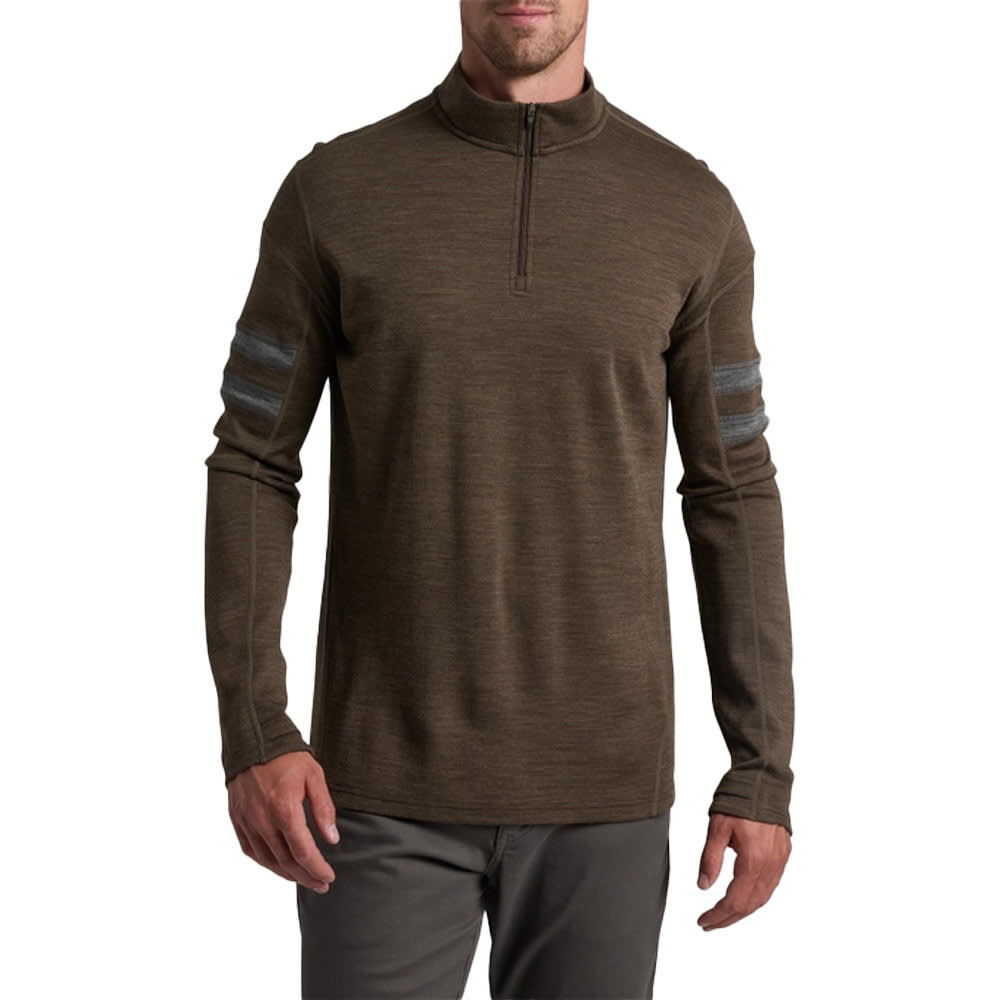 kuhl clothing Kuhl Team Merino 1/4 Zip Sweater Kanteen Men's 3237-KAN-M in Brown, XXL - kuhl clothing
