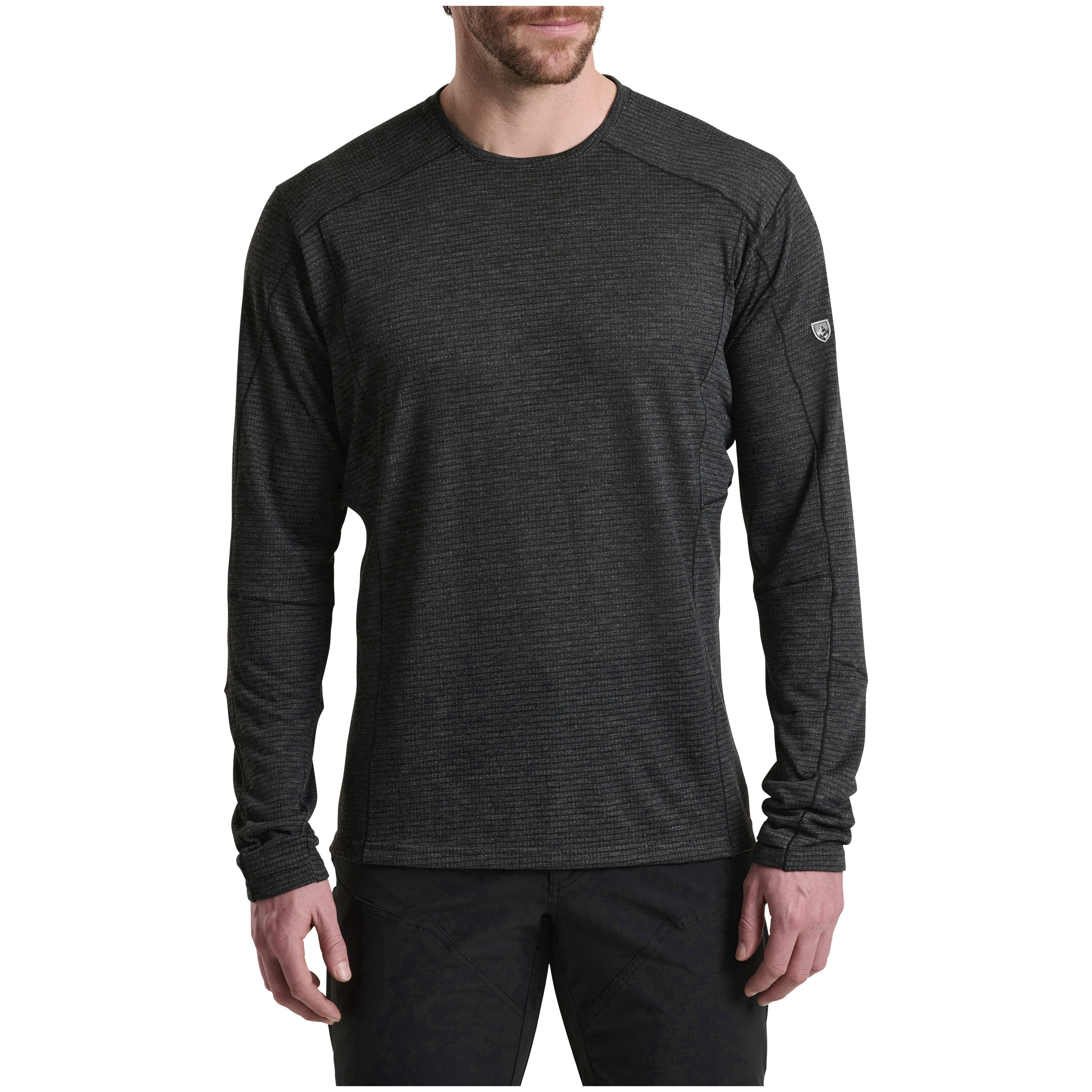 kuhl clothing Kuhl Reactiv Lite Grid Crew Top Baselayer Carbon Men's 3252-CA-M Jacket, 3XL - kuhl clothing