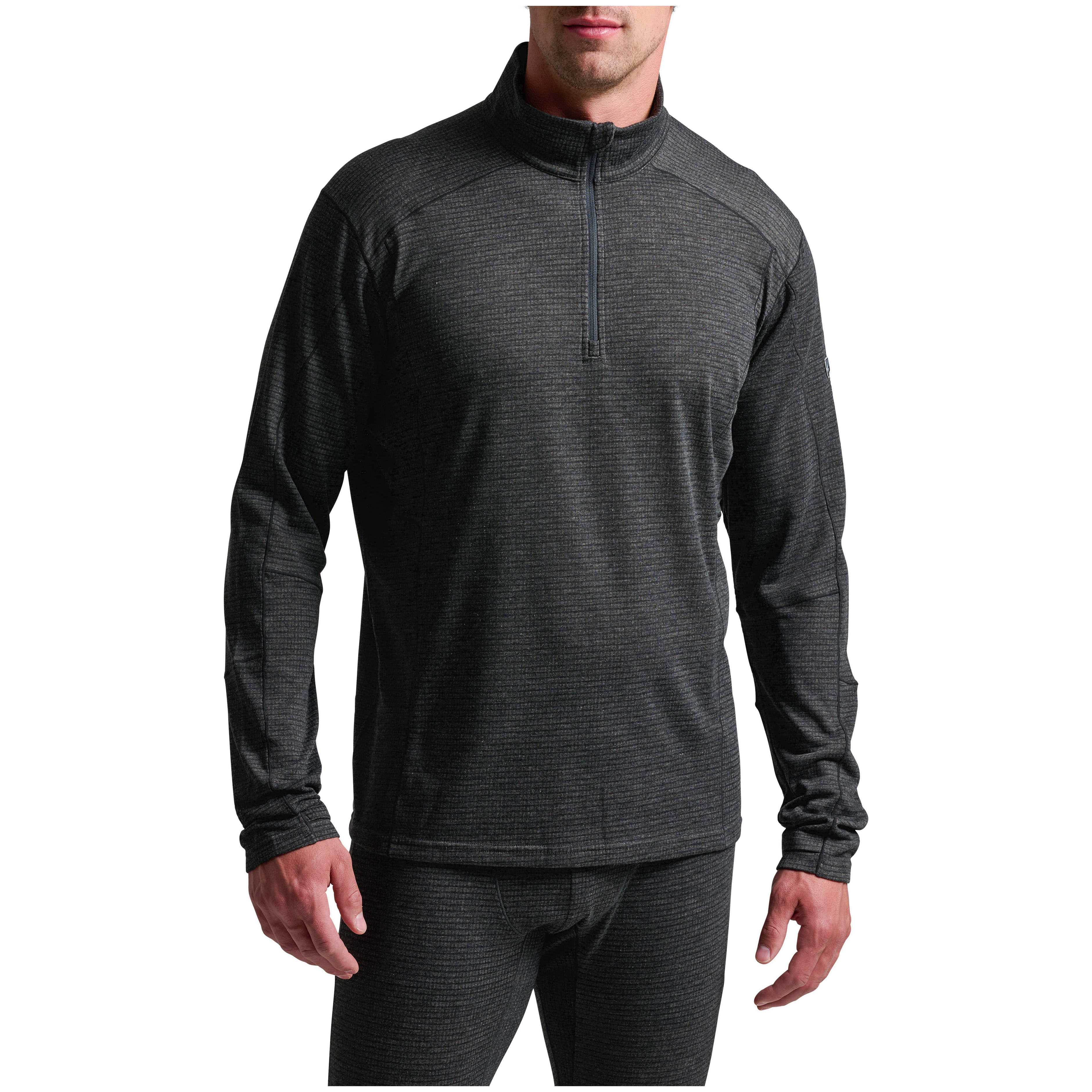 kuhl clothing Kuhl Reactiv Lite Grid 1/4 Zip Baselayer Carbon Men's 3253-CA-M Jacket, 3XL - kuhl clothing