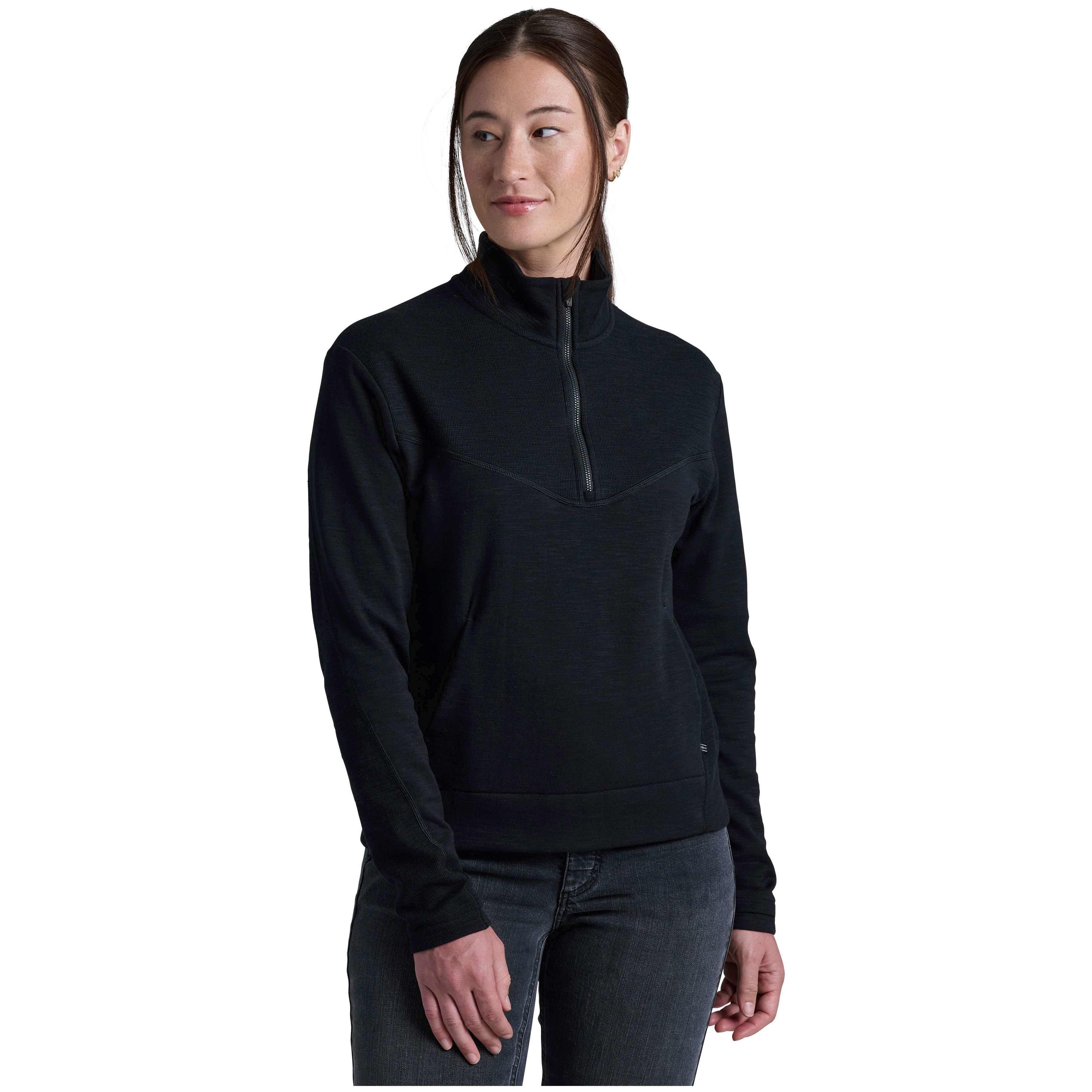 kuhl clothing Kuhl Lola 1/2 Zip Long Sleeve Black Women's 4031-BK-W Jacket, XL - kuhl clothing