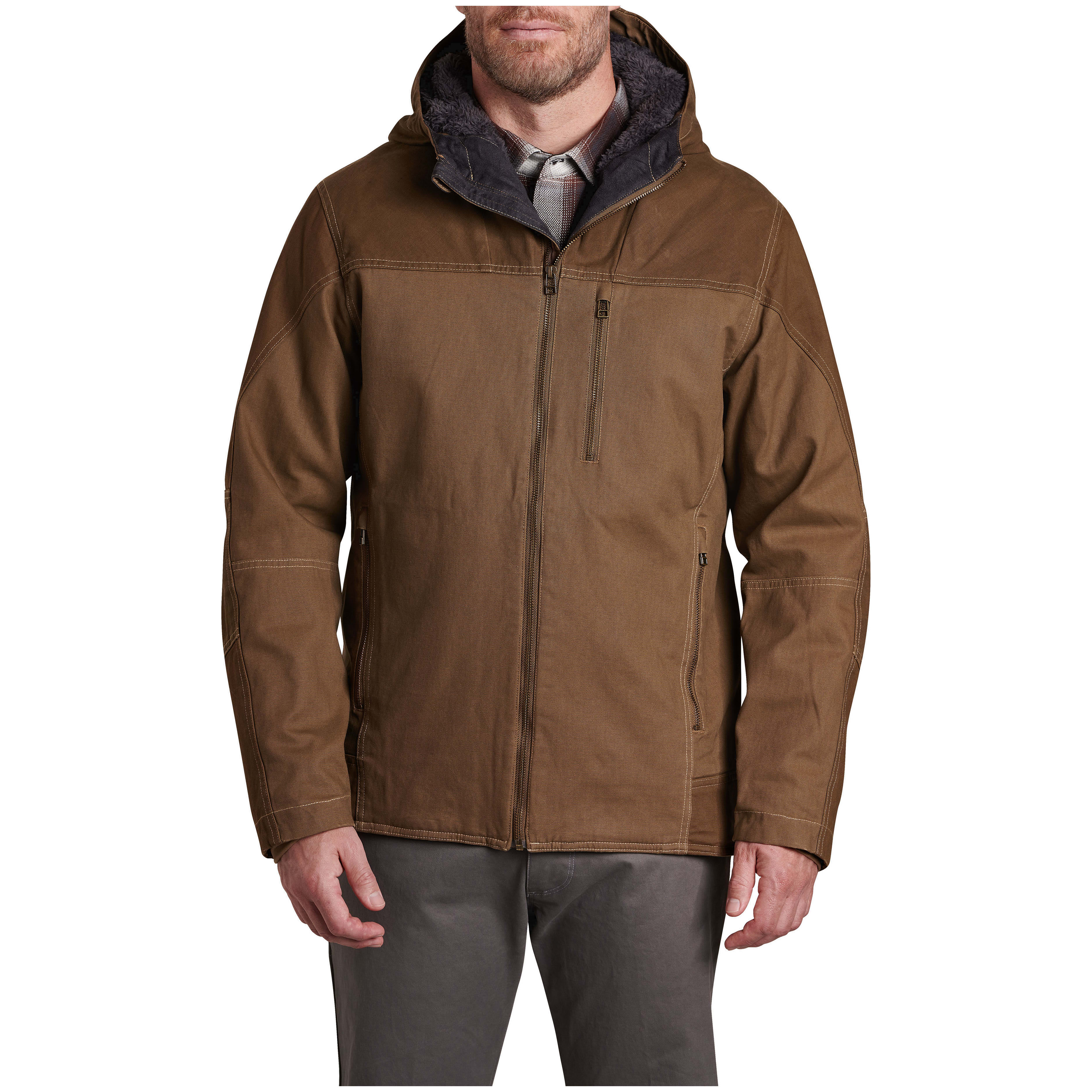 kuhl clothing Kuhl Law Fleece Lined Hoody Jacket Dark Khaki Men's 7363-DKK-M, Small - kuhl clothing