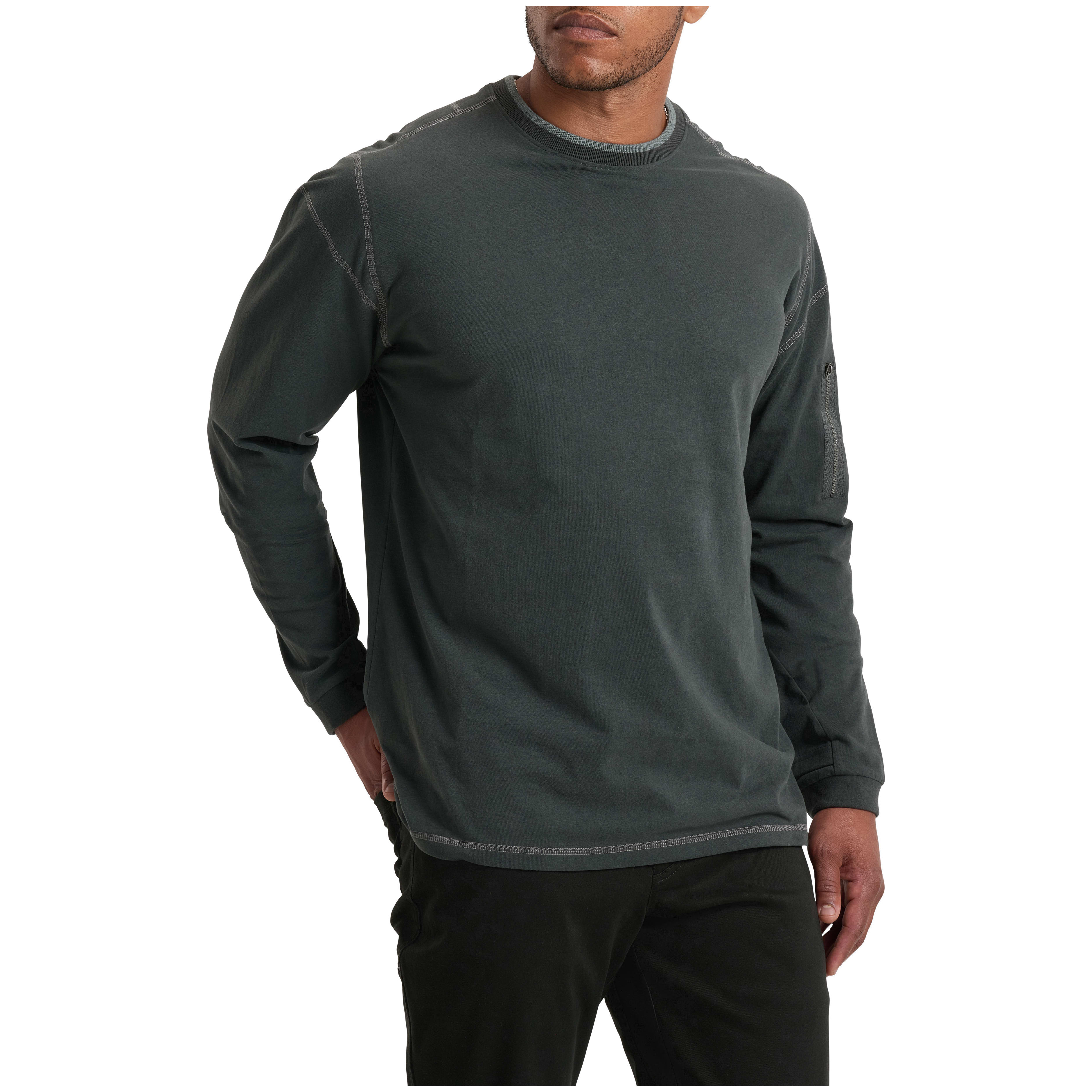 kuhl clothing Kuhl Kommando Crew Top Long Sleeve Sweater Carbon Men's 7499-CA-M, Small - kuhl clothing