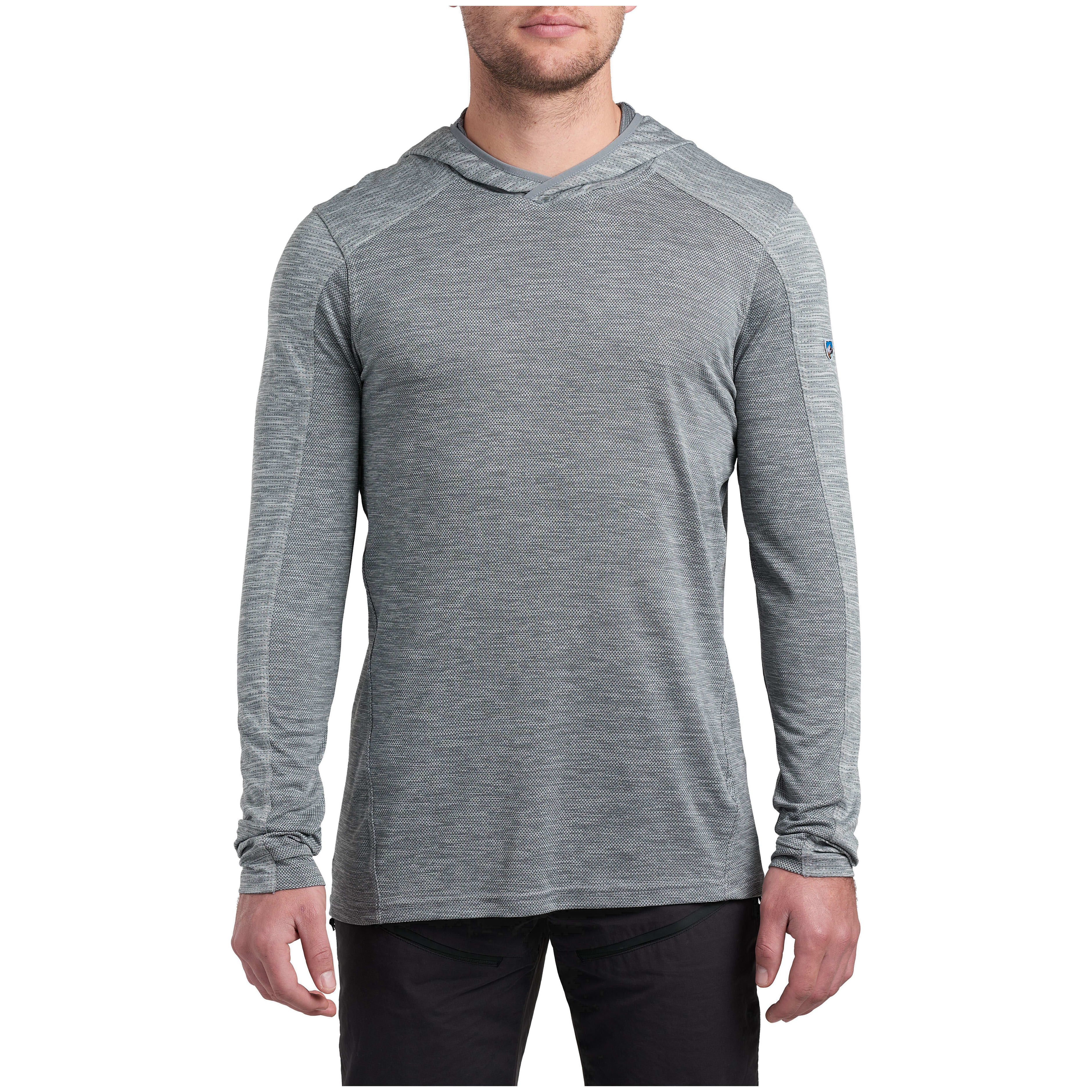 kuhl clothing Kuhl Engineered Hoody Long Sleeve Heather Grey Men's 7511-HG-M in Gray, Medium - kuhl clothing