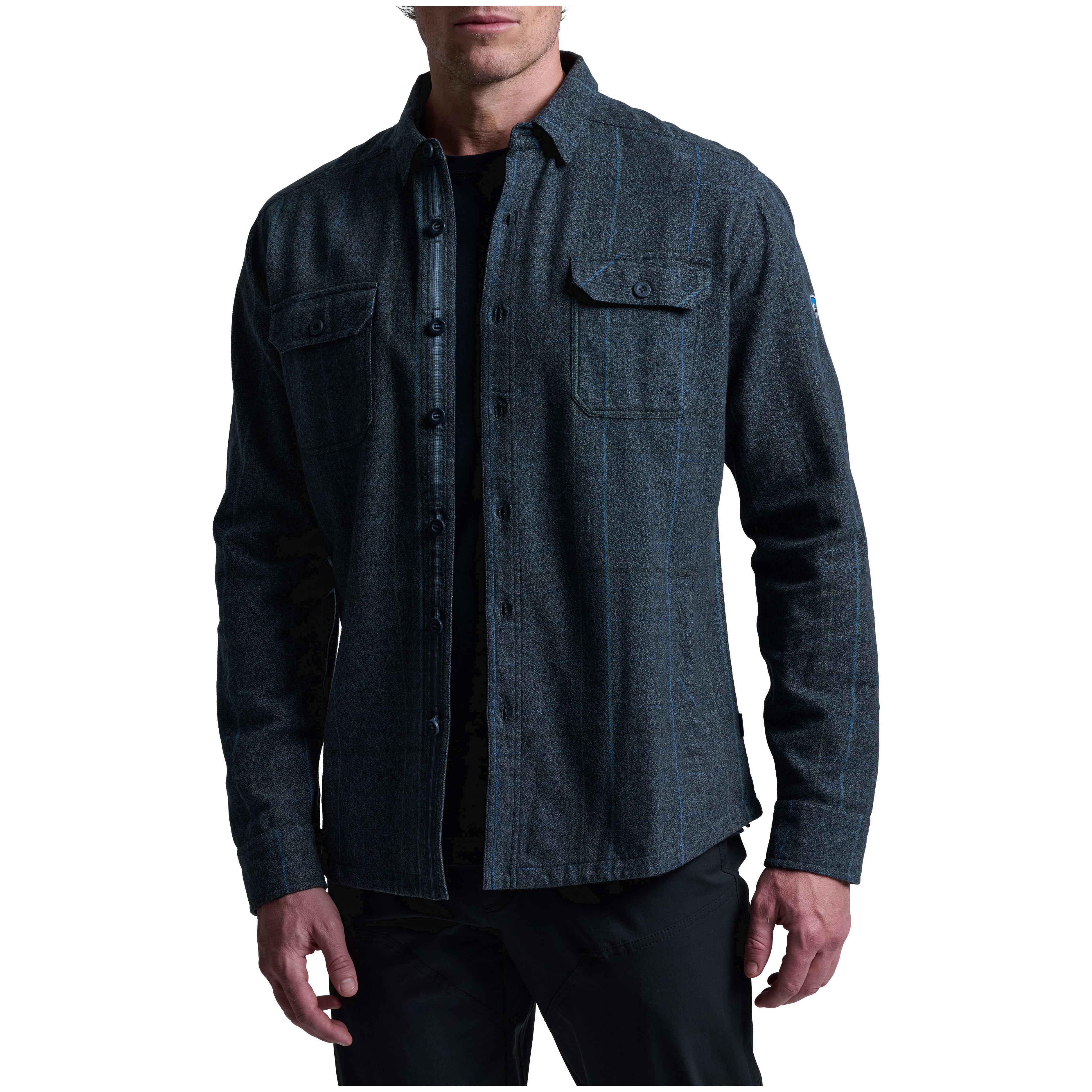 kuhl clothing Kuhl Deviatr Shirt-Jac Flannel Blue Lagoon Men's 7516-BLGO-M Jacket, XL - kuhl clothing