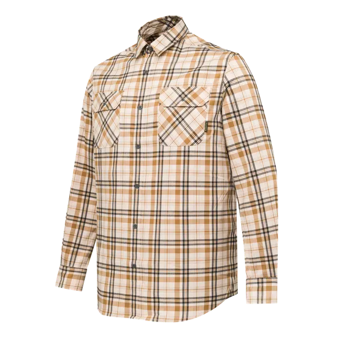 Beretta Cadet Flannel Shirt Frontier Ivory Check LU991T243501D9, Large - Beretta