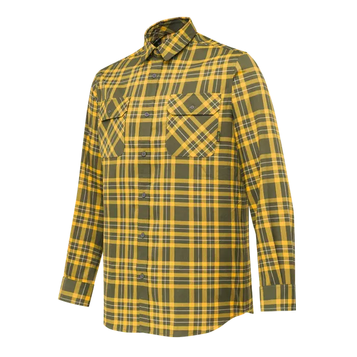 Beretta Cadet Flannel Shirt Praire Check LU991T243507ZL in Tan, XL - Beretta