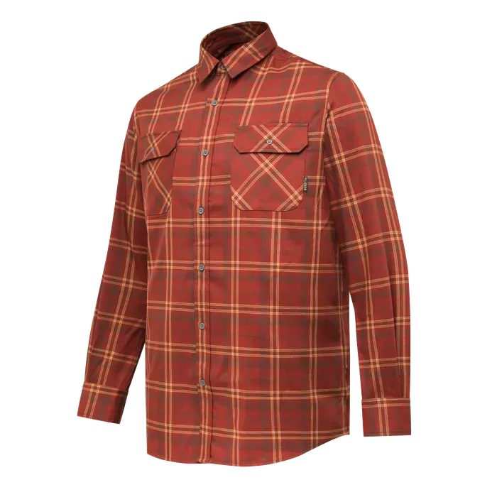 Beretta Cadet Flannel Shirt Rustwood Madder Check LU991T243508F5 in Brown, Large - Beretta