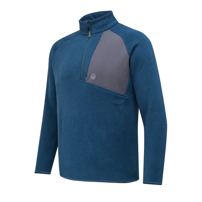 Beretta Abisko Half Zip Fleece Deep Ocean P3152T231305E7 in Blue, Medium - Beretta