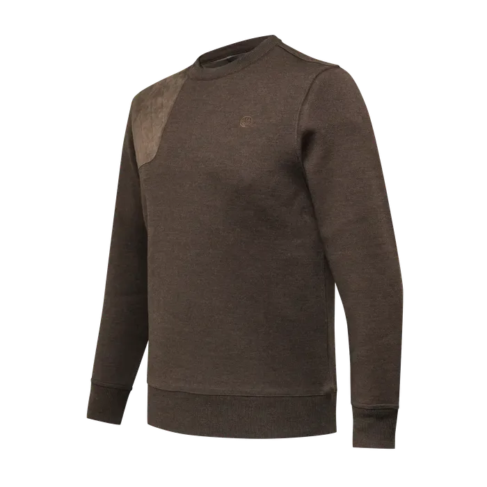 Beretta Highland Heritage Crew Top Neck Sweater Brown Bark PU771T262408AA, XL - Beretta