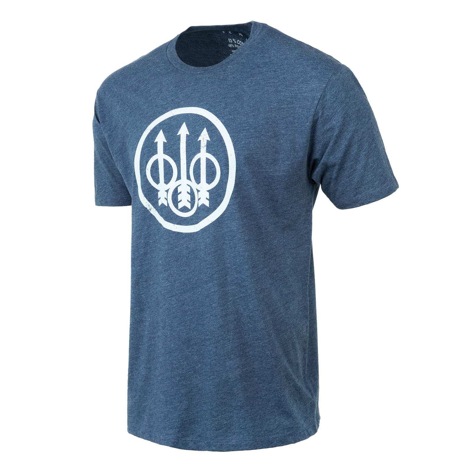 Beretta Trident Logo SS T-Shirt Navy Heather TS228T1890051Y in Blue, 3XL - Beretta