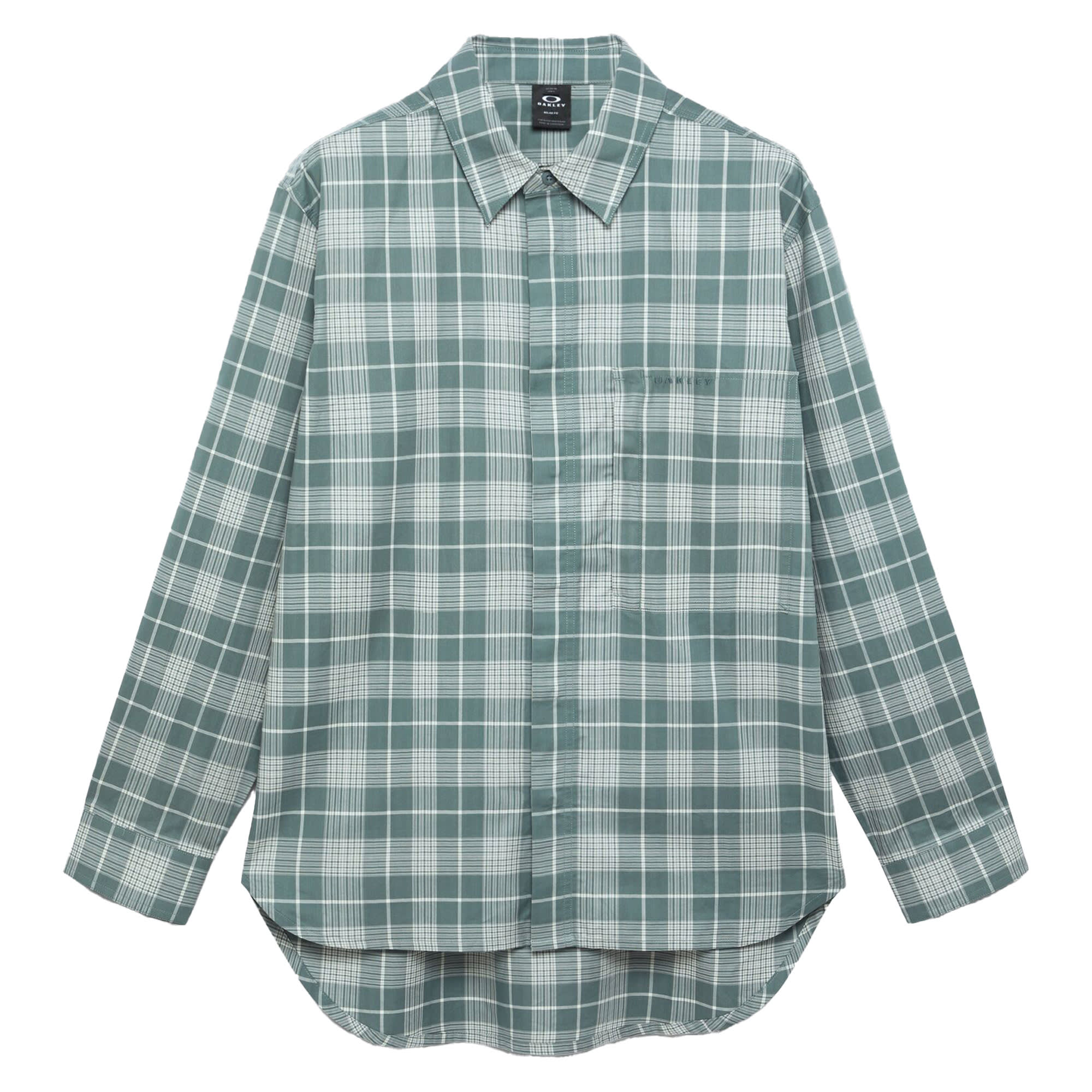 Oakley Oak Light Plaid Shirt Aviator Green Check FOA407954-26I, Large - Oakley