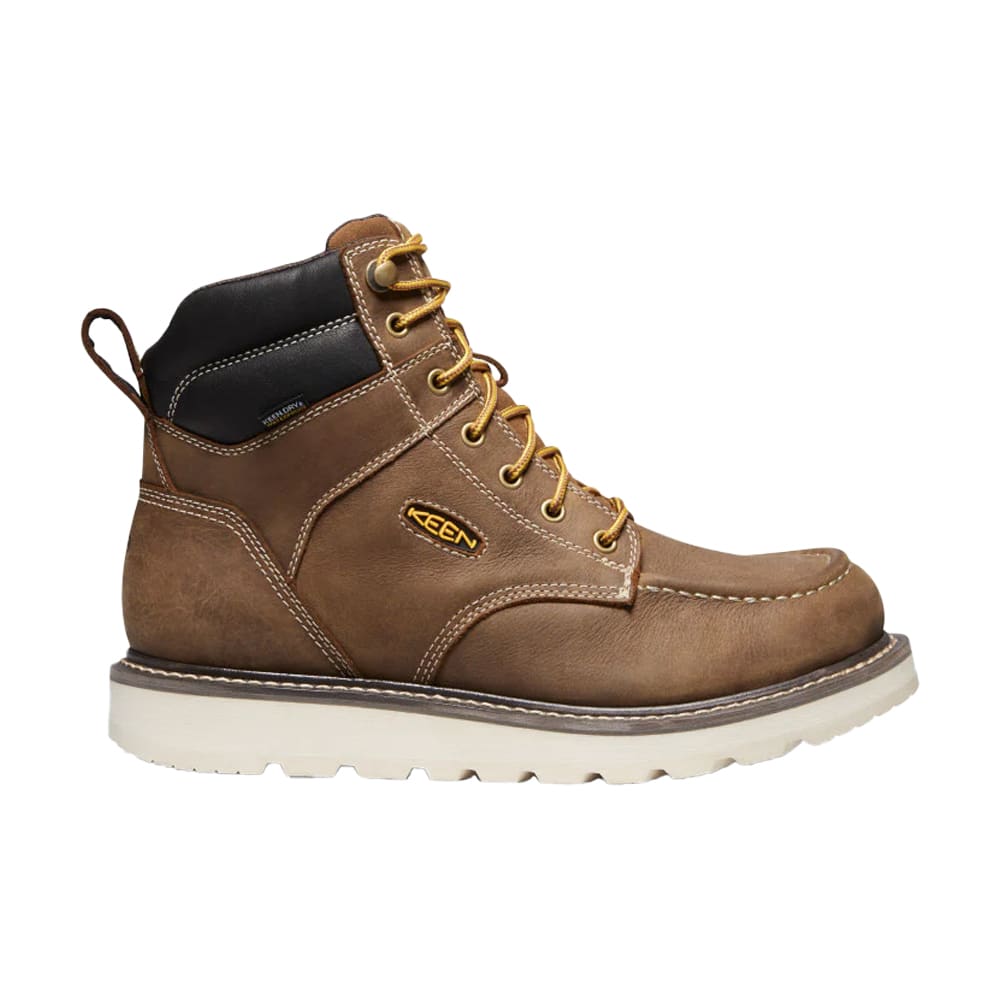 keen footwear Keen Core Work Cincinnati 6" WP Soft Toe Men's Belgian/Sandshell Boots 1023223 in Brown, 7.5D - keen footwear