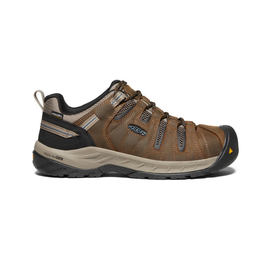 keen footwear Keen Indus-Trail Flint II WP Men's Cascade Brown/Orion Blue Boots 1023236, 12EE - keen footwear