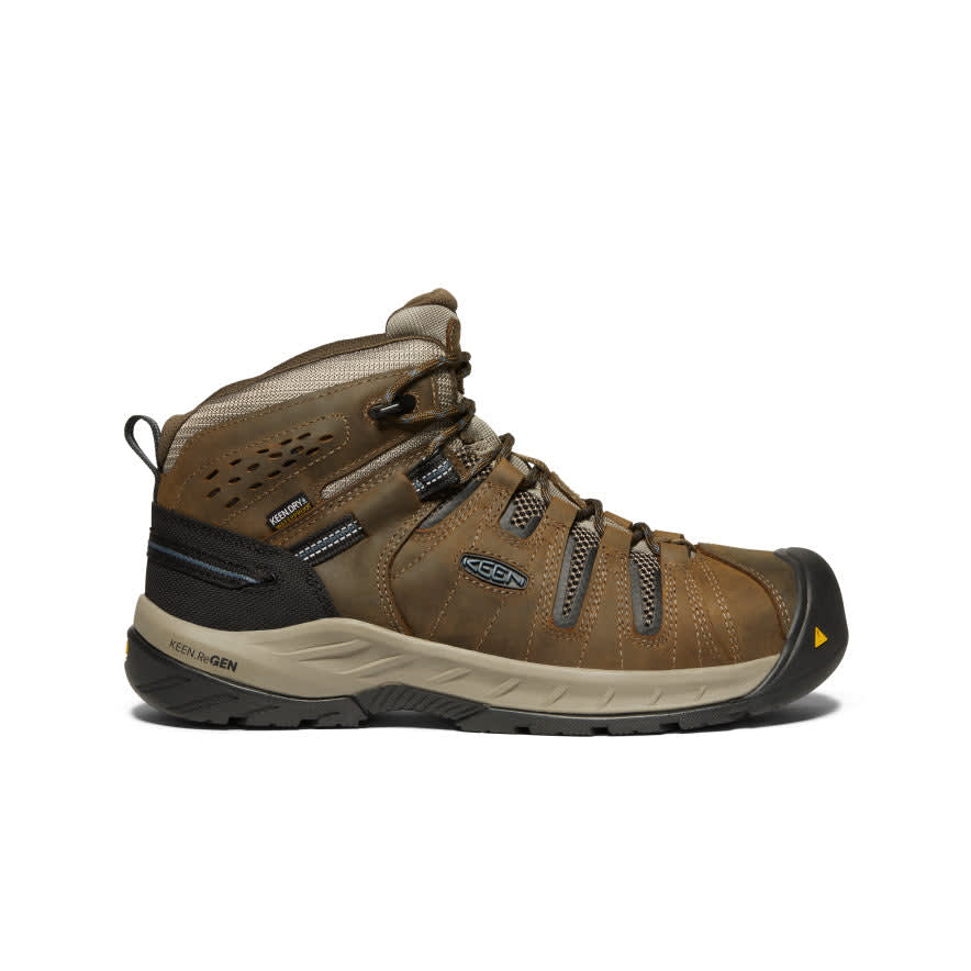 keen footwear Keen Indus-Trail Flint II Mid WP Men's Cascade Brown/Orion Blue Boots 1023237, 9.5EE - keen footwear