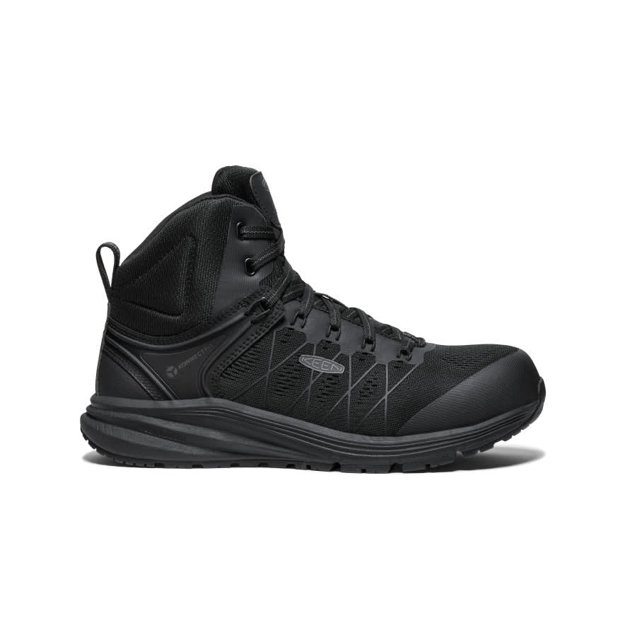 keen footwear Keen Athletic Work Vista Energy Mid ESD Men's Black/Black Boots 1029686, 10EE - keen footwear