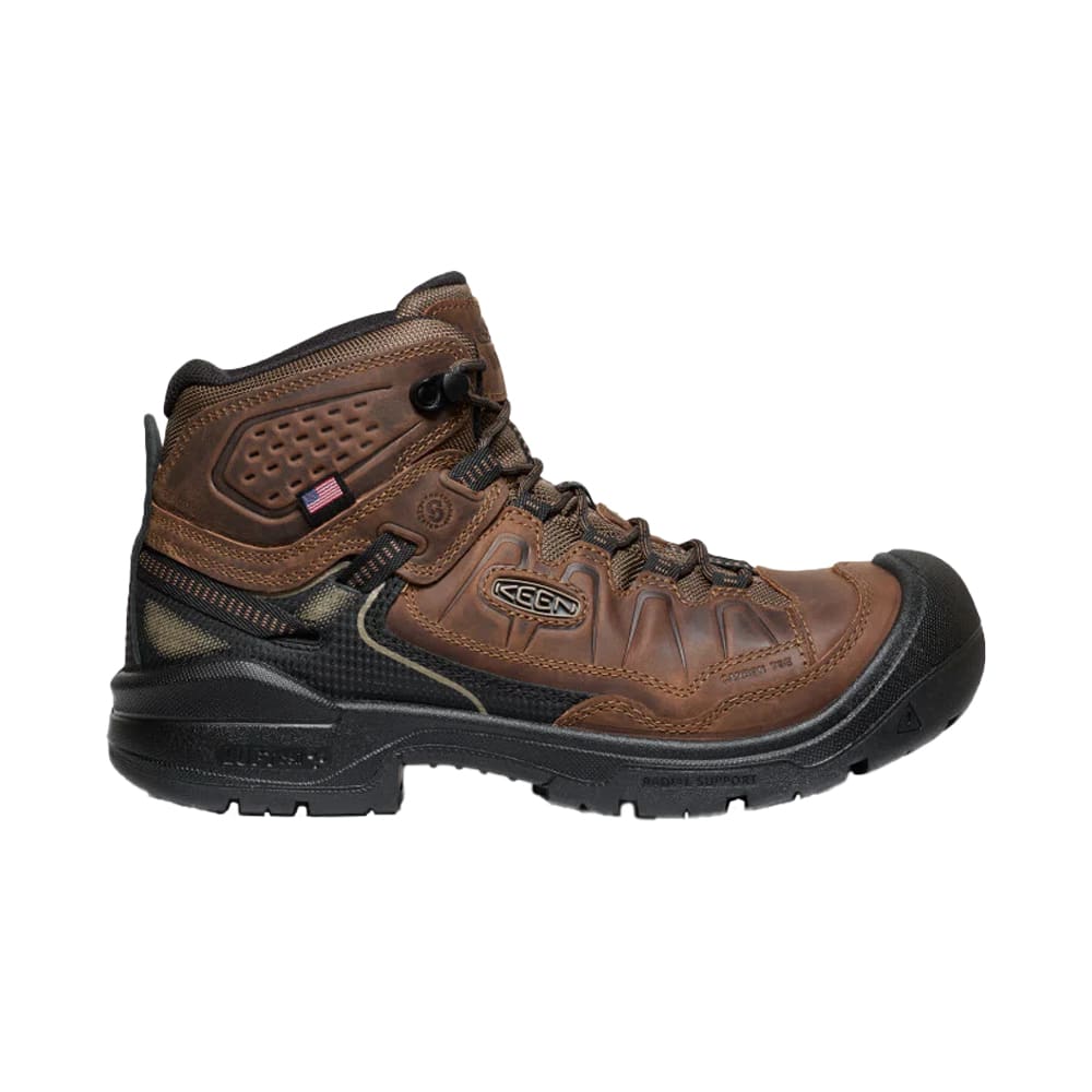 keen footwear Keen American Built Targhee IV Mid Work WP Men's Dark Earth/Black Boots 1030865, 12D - keen footwear