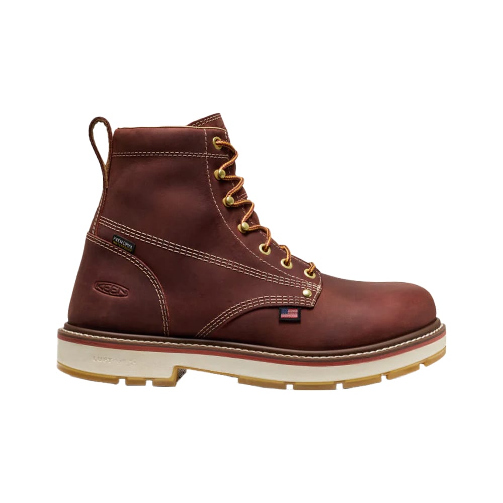 keen footwear Keen American Built Liberty 90 Degree 6" WP Men's Bombay Brown/Gum Boots 1031303, 11EE - keen footwear