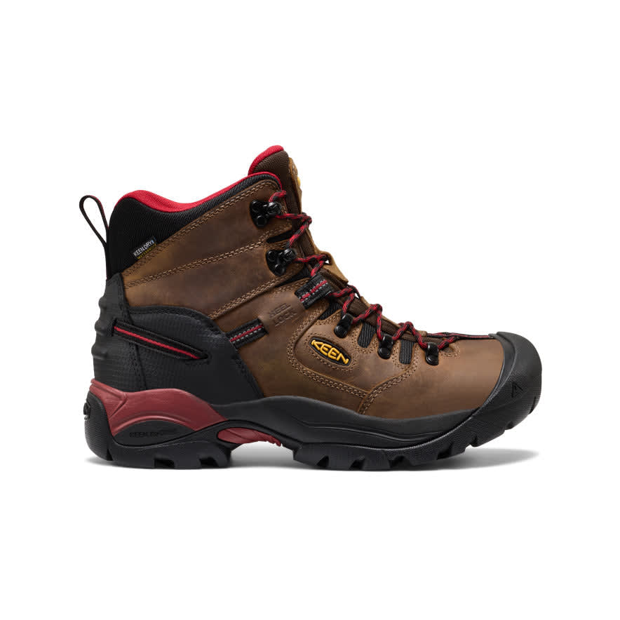 keen footwear Keen Indus-Trail Pittsburgh Energy 6" WP Men's Bison/Black Boots 1032285, 15EE - keen footwear