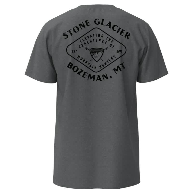 Stone Glacier SG Crest T-Shirt Athletic Heather 60232-AH, Large - Stone Glacier