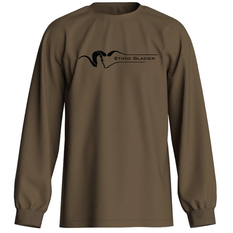 Stone Glacier Classic Long Sleeve T-Shirt Teak 60238-TK, Small - Stone Glacier