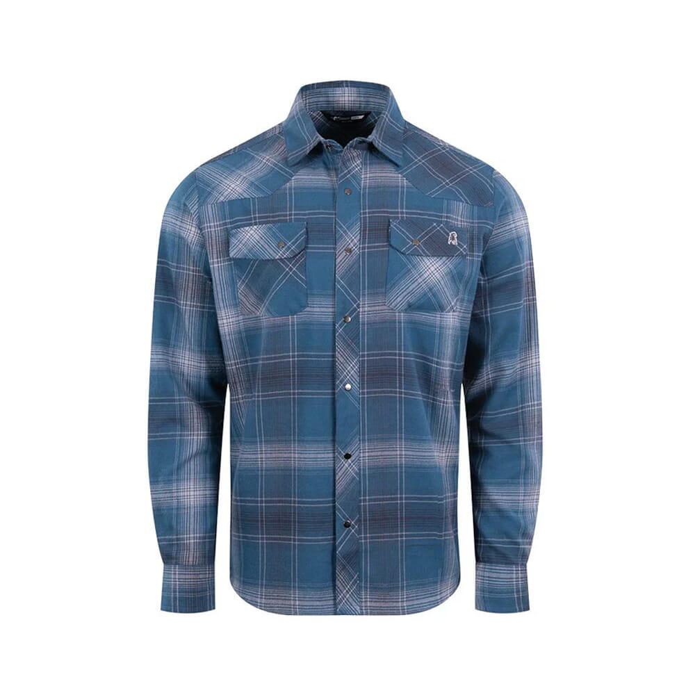 Stone Glacier Timber Butte Snap Shirt LS Glacier Plaid 90002-GL in Blue, Small - Stone Glacier