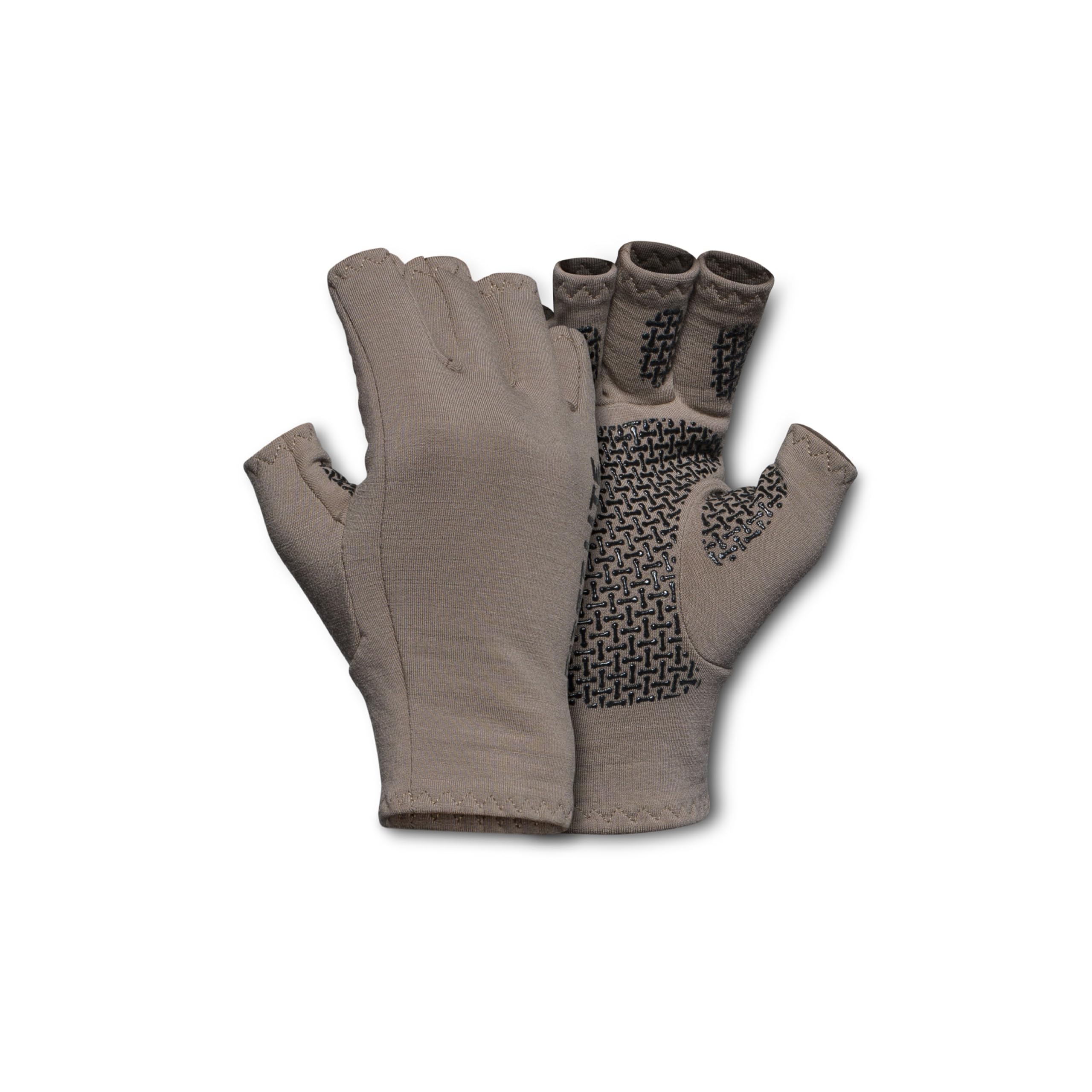 First Lite Rugged Wool Fingerless Glove Walnut MARHFWN, Medium - first lite