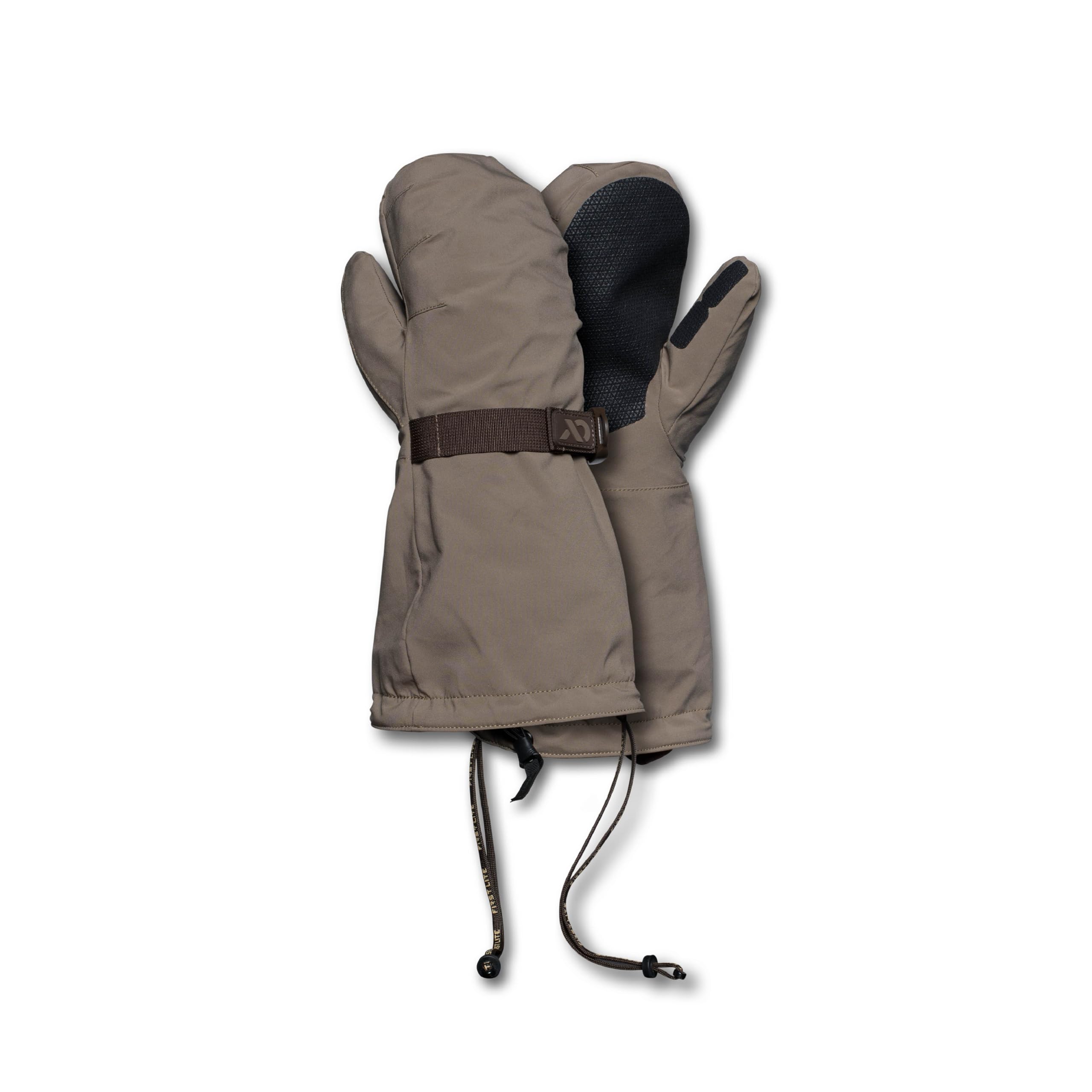 First Lite Omen Over Mitt Walnut MAWSMWN, Small - First Lite