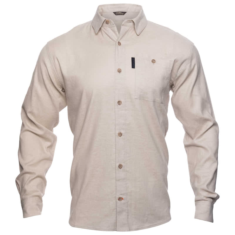 First Lite Men's Horizon Hemp LS Sand MOHHLSD Top, Small - first lite