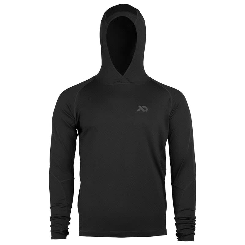 First Lite Men's Wick Hoody Black on Black MTWHDBB, Small - first lite