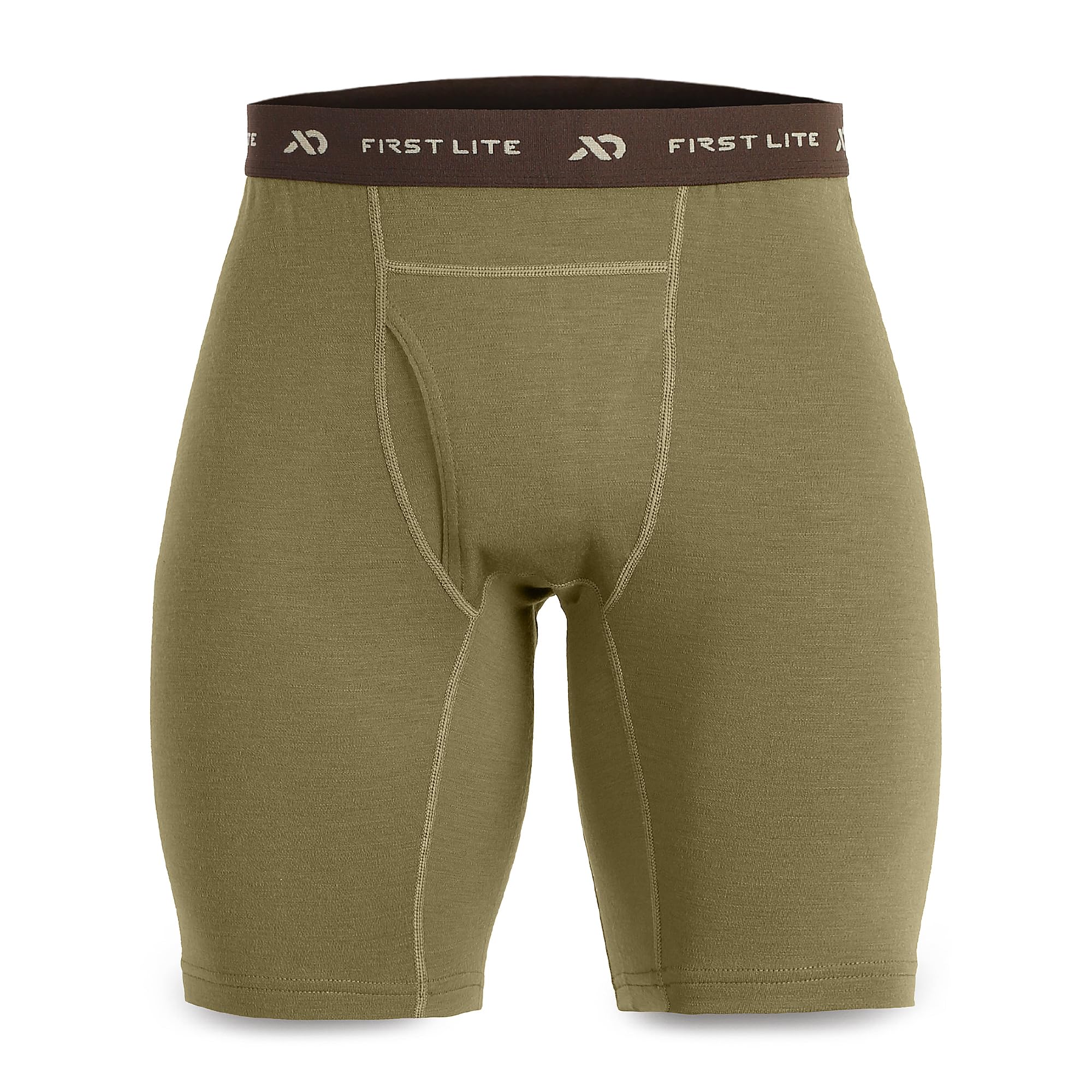 First Lite Men's Wick Long Boxer Brief Conifer MBWLBCN, Small - first lite