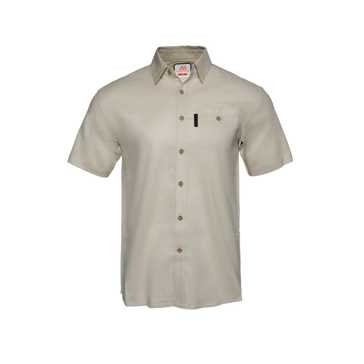 First Lite Men's Horizon Hemp Short Sleeve Sand MOHHSSD Top, Small - first lite