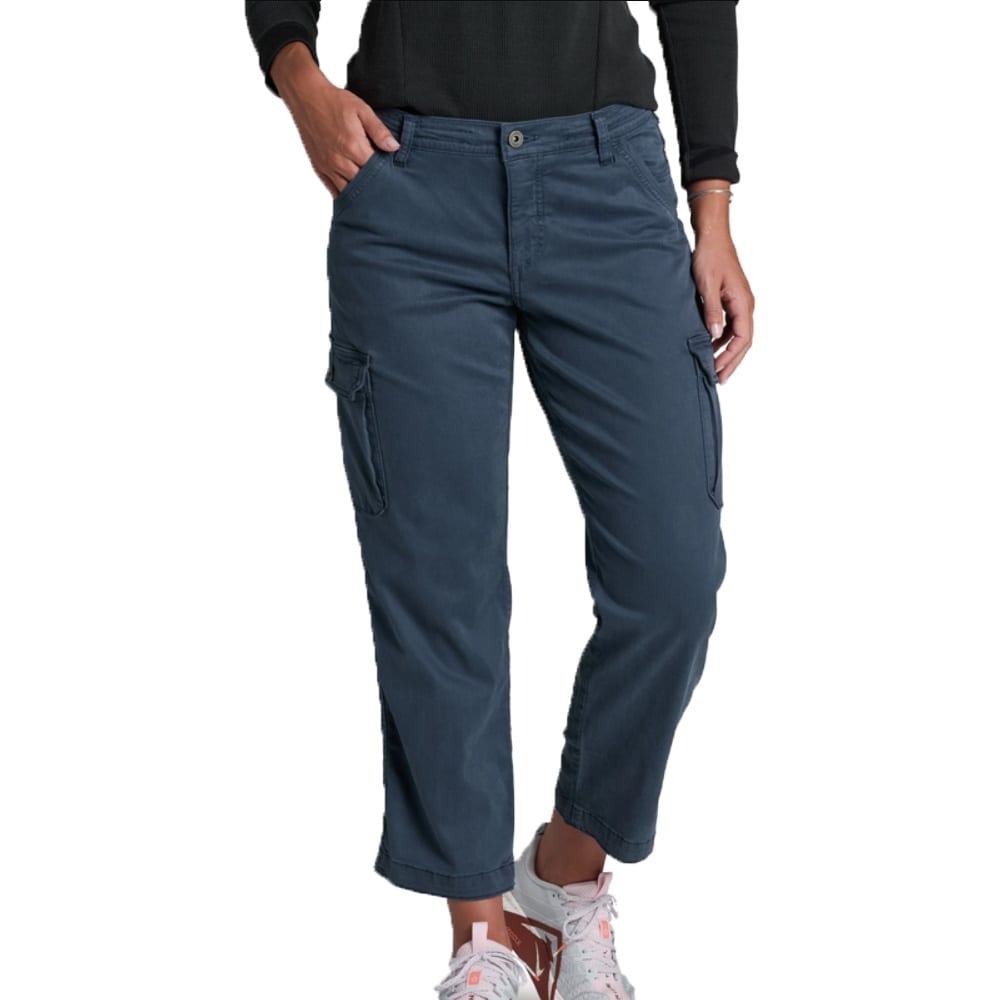 kuhl clothing Kuhl Kultivatr Kargo Crop Pants Metal Blue Women's 6412-MTBL-W, 14 - kuhl clothing