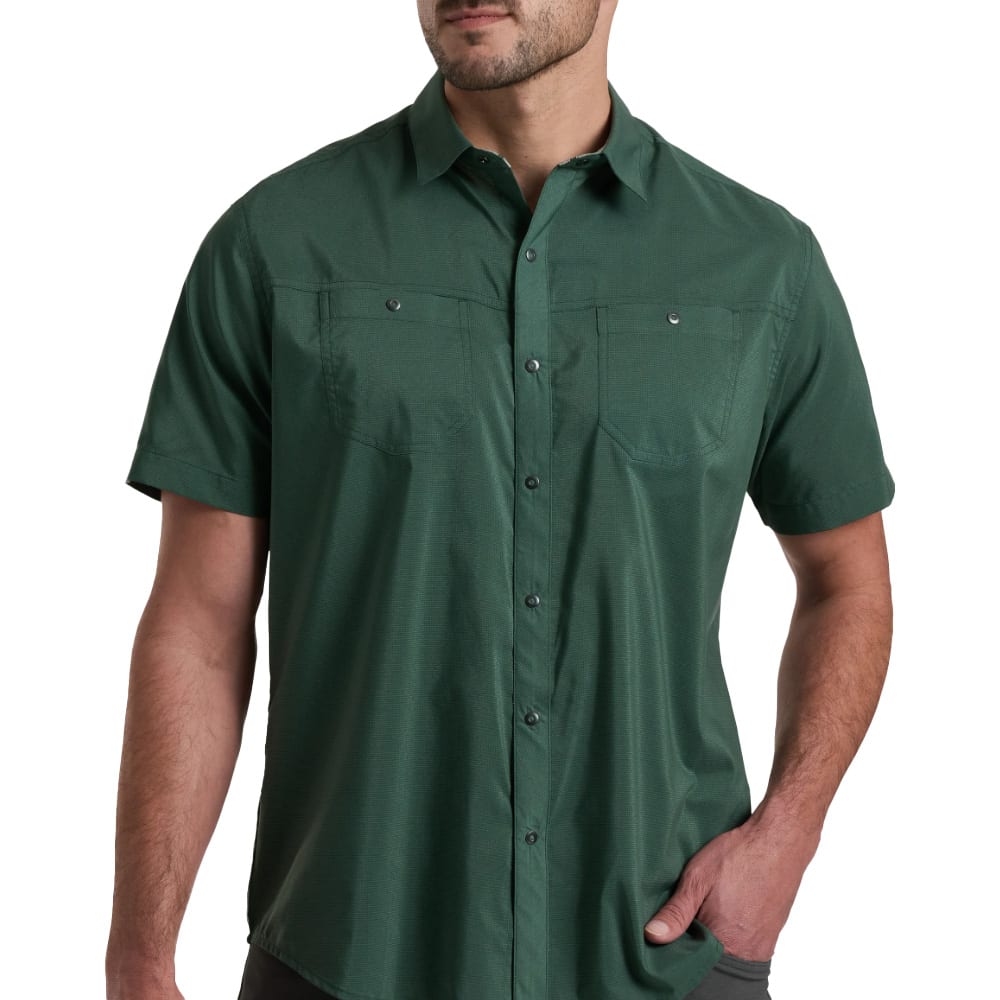 kuhl clothing Kuhl Stealth Short Sleeve Smoked Pine Men's 7453-SMKP-M Top, Medium - kuhl clothing
