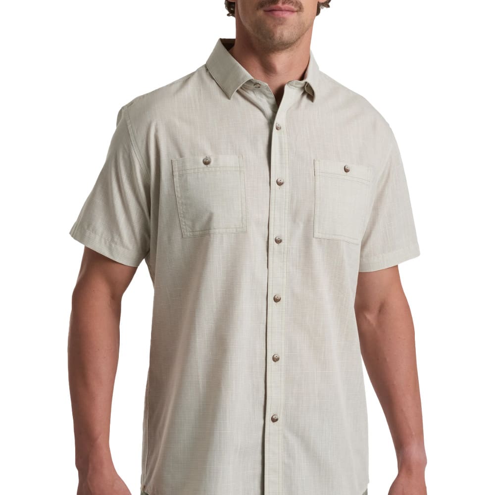 kuhl clothing Kuhl Karib Short Sleeve Feather Grey Men's 7460-FTGR-M Top in Feather Gray, XXL - kuhl clothing