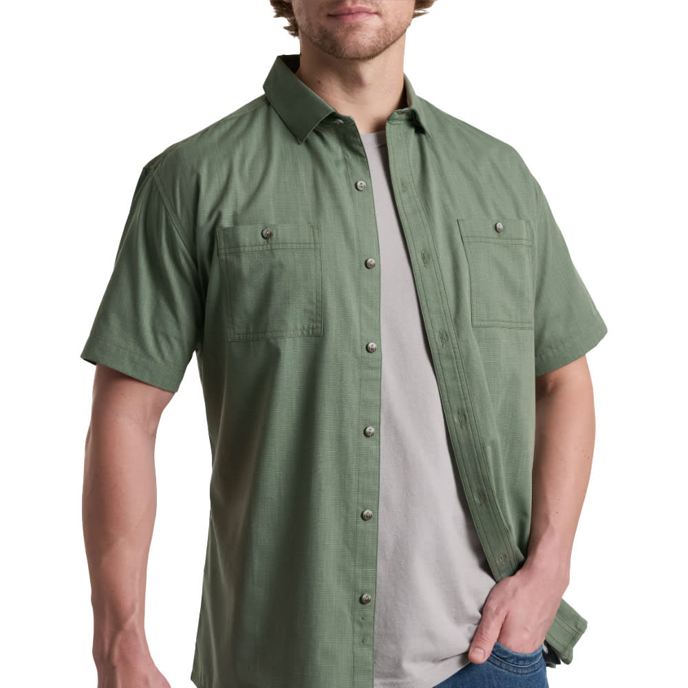 kuhl clothing Kuhl Karib Short Sleeve Slate Green Men's 7460-SLGR-M Top, Small - kuhl clothing