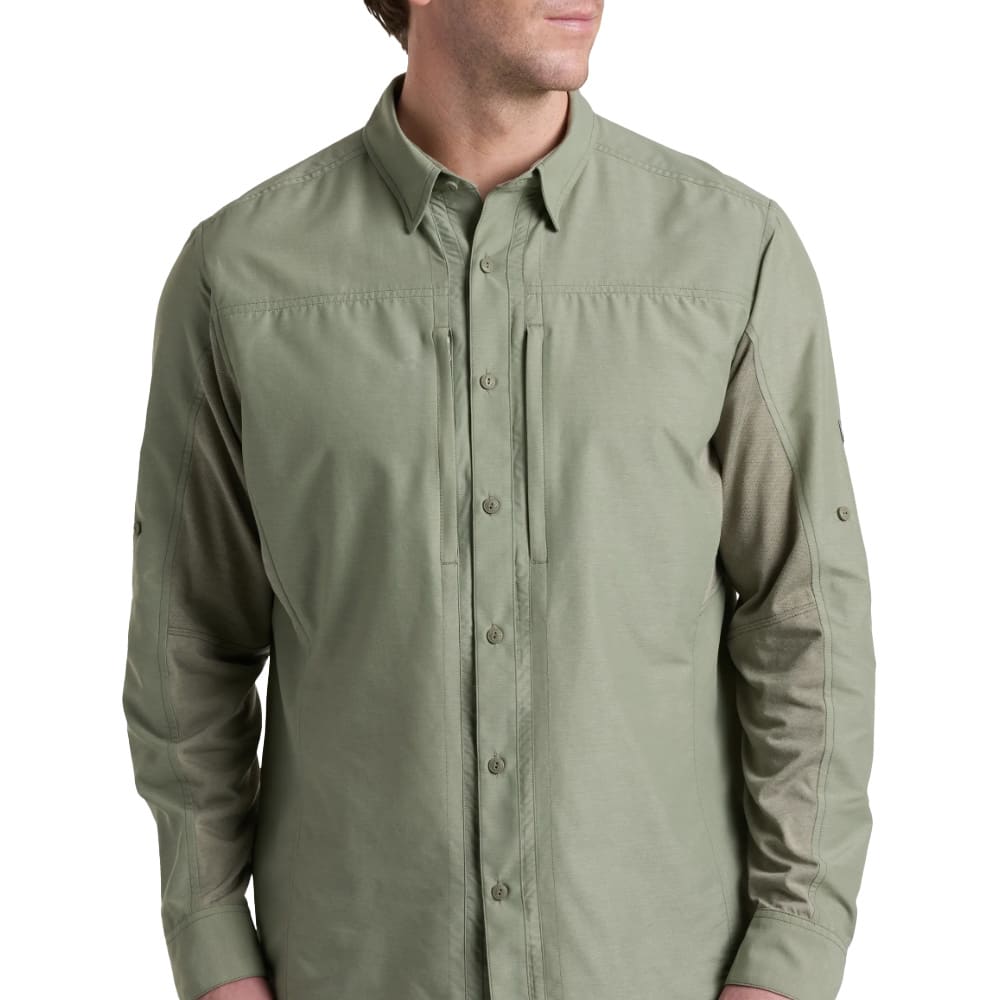 kuhl clothing Kuhl Airspeed Long Sleeve Feather Grey Men's 7464-FTGR-M Top in Feather Gray, Medium - kuhl clothing