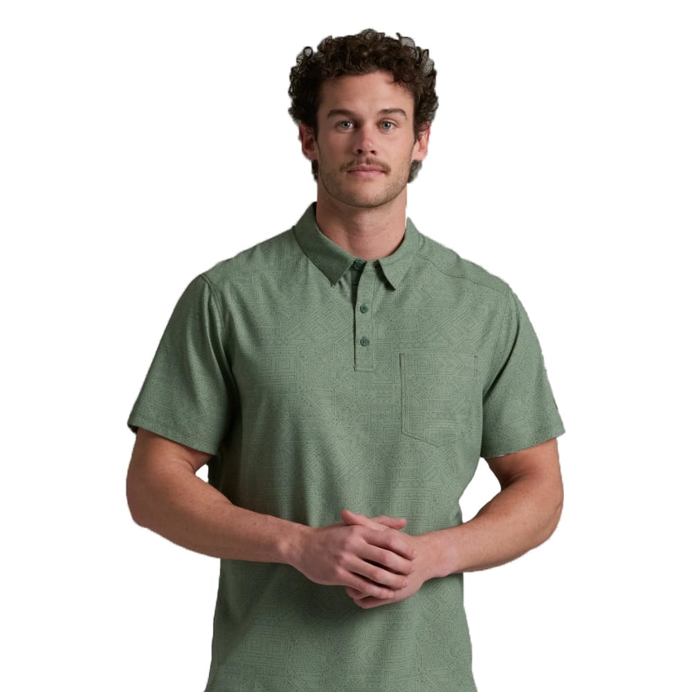 kuhl clothing Kuhl Persuadr Polo Short Sleeve Cypress Men's 7538-CYPR-M Top, Small - kuhl clothing