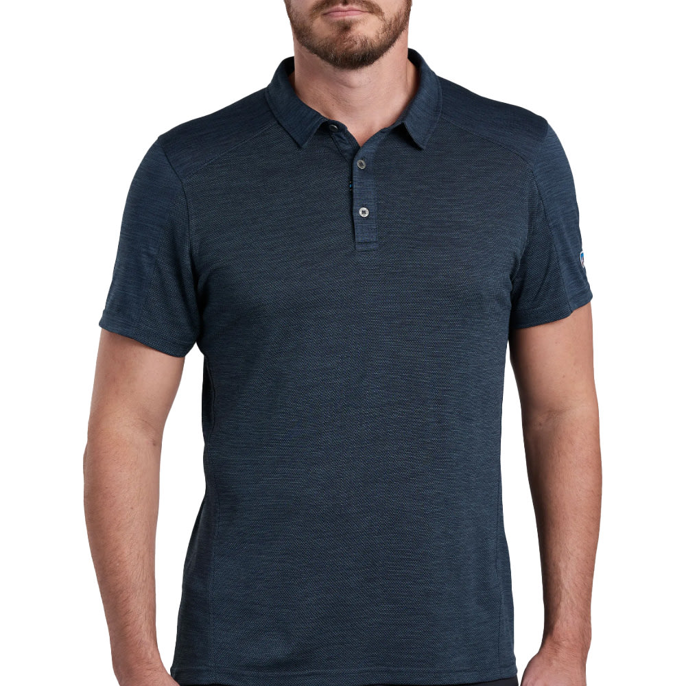 kuhl clothing Kuhl De Fakto Polo Short Sleeve Pirate Blue Men's 7549-PB-M Top, XL - kuhl clothing
